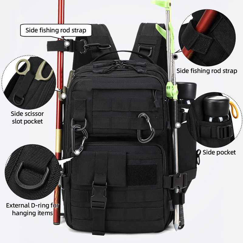 Fishing Equipment Bag - Kampçılık Taktik Sırt Çantası Seyahat Büyük